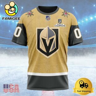 NHL Vegas Golden Knights Personalized Home Kits Custom T Shirt, Vegas Golden Knights Shirt