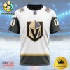 NHL Vegas Golden Knights Personalized White Away Kits Custom T Shirt, Vegas Golden Knights Shirt