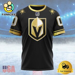 NHL Vegas Golden Knights Special Black And Gold Design Custom T Shirt, Vegas Golden Knights Shirt