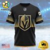 NHL Vegas Golden Knights Special Black And Gradient Design Custom T Shirt, Vegas Golden Knights Shirt