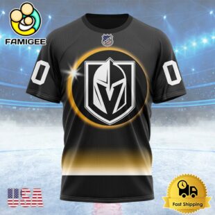 NHL Vegas Golden Knights Special Eclipse Design Custom T Shirt, Vegas Golden Knights Shirt