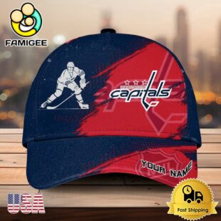 NHL Washington Capitals Bold Distressed Artwork Personalized 3D Cap