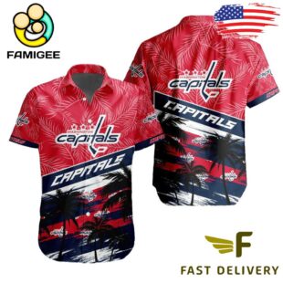 NHL Washington Capitals Coconut Tree Hawaiian Shirt