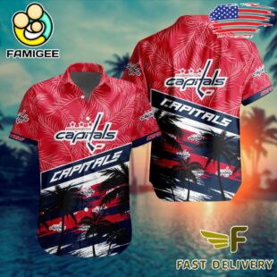 NHL Washington Capitals Coconut Tree Hawaiian Shirt