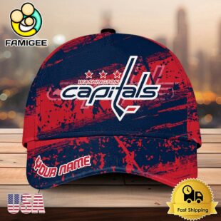 NHL Washington Capitals Explosive Grunge Logo 3D Print Cap