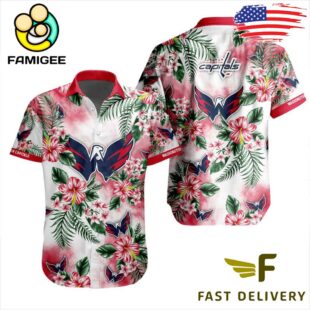 NHL Washington Capitals Hibiscus Hawaiian Shirt
