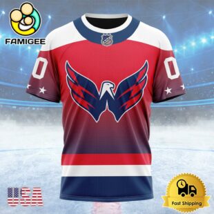 NHL Washington Capitals New Gradient Series Concept Custom T Shirt, Washington Capitals Shirt