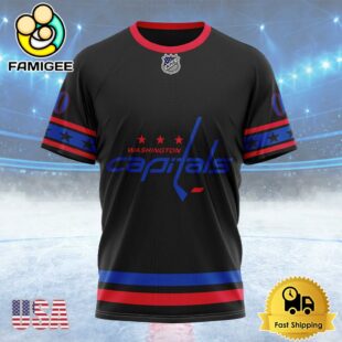 NHL Washington Capitals Special Blackout Design Custom T Shirt, Washington Capitals Shirt