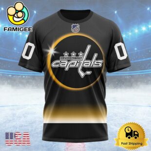NHL Washington Capitals Special Eclipse Design Custom T Shirt, Washington Capitals Shirt