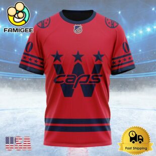 NHL Washington Capitals Special Two-tone Design Custom T Shirt, Washington Capitals Shirt