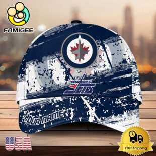 NHL Winnipeg Jets Explosive Grunge Logo 3D Print Cap