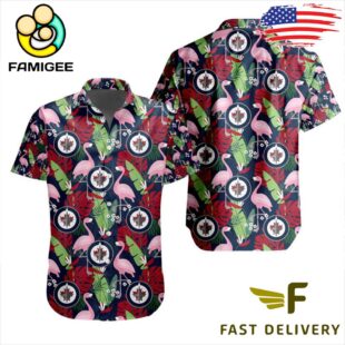 NHL Winnipeg Jets Flamingo Hawaiian Shirt