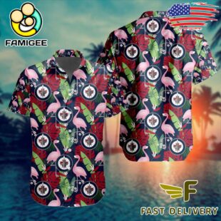 NHL Winnipeg Jets Flamingo Hawaiian Shirt