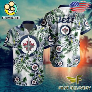 NHL Winnipeg Jets Hibiscus Hawaiian Shirt