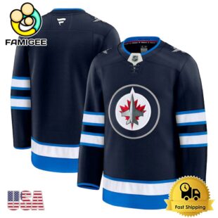 NHL Winnipeg Jets Logo Navy Limited Hockey Jersey, Winnipeg Jets Jersey