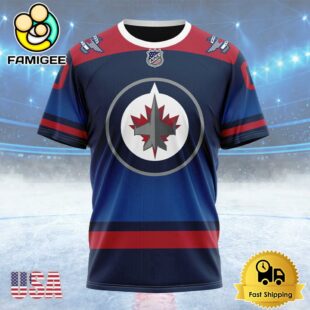NHL Winnipeg Jets New Gradient Series Concept Custom T Shirt, Winnipeg Jets Shirt