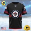 NHL Winnipeg Jets Special Black And Gradient Design Custom T Shirt, Winnipeg Jets Shirt