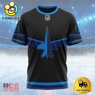NHL Winnipeg Jets Special Blackout Design Custom T Shirt, Winnipeg Jets Shirt