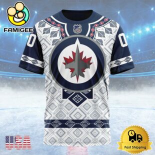 NHL Winnipeg Jets Special Native Heritage Design Custom T Shirt, Winnipeg Jets Shirt