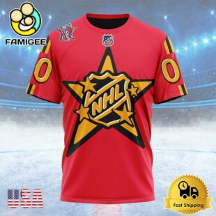 Pacific Division Personalized NHL All-Star Game Red Kits Custom T Shirt