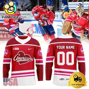 Rochester Americans Red Personalized Hockey Jersey