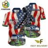 Seattle Seahawks American Flag Hawaiian Shirt