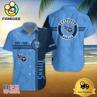 Tennessee Titans NFL Logo Pattern Custom Hawaiian Shirt