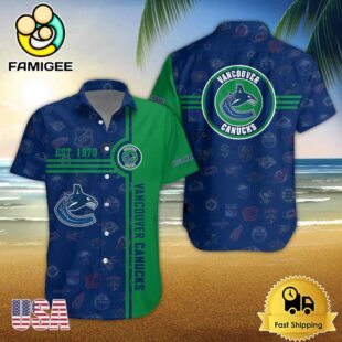 Vancouver Canucks Nhl Logo Pattern Custom Hawaiian Shirt