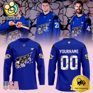 Washington Capitals Cherry Blossom Uniform Custom Name, Number For Fans Hockey Jersey