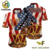 Washington Commanders American Flag Hawaiian Shirt