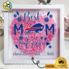 Buffalo Bills Colors Heart Custom Name Flower Shadow Box, Gift For Mother's Day