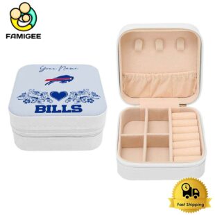 Buffalo Bills Custom Name Heart Pattern Jewelry Box
