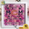 Chicago Bears Colors Square Custom Name Flower Shadow Box, Gift For Mother's Day
