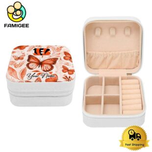 Cincinnati Bengals Custom Name Beautiful Butterfly Jewelry Box