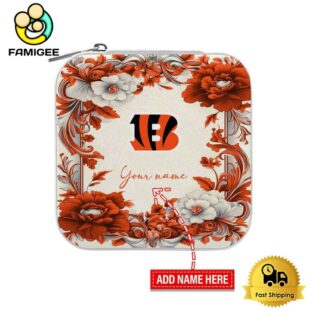 Cincinnati Bengals Custom Name Flower Frame Pattern Jewelry Box