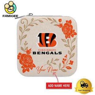 Cincinnati Bengals Custom Name Flower Gathering Pattern Jewelry Box