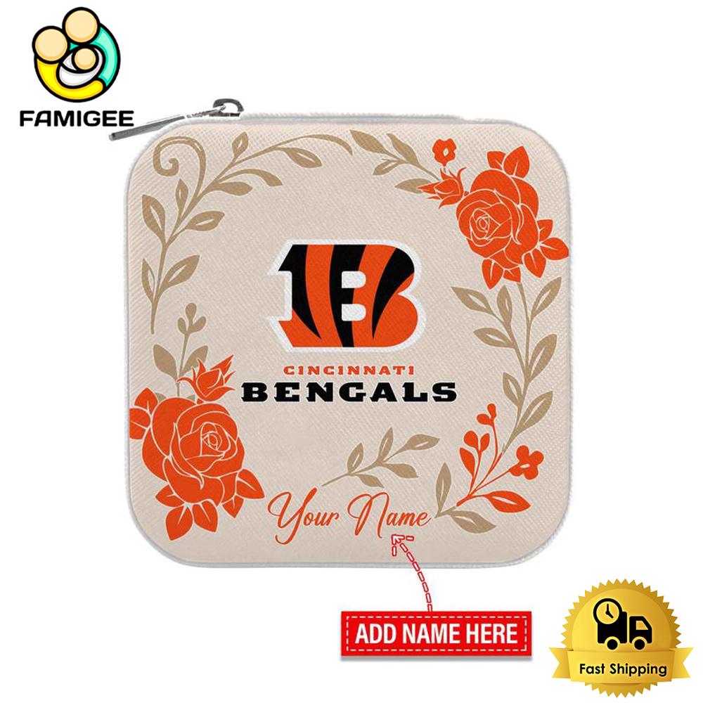 Cincinnati Bengals Custom Name Flower Gathering Pattern Jewelry Box , Happy Mothers Day Gift Cincinnati Bengals Custom Name Flower Gathering Pattern Jewelry Box , Happy Mothers Day Gift