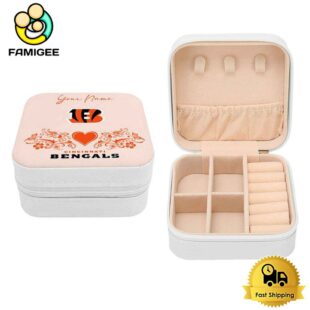 Cincinnati Bengals Custom Name Heart Pattern Jewelry Box