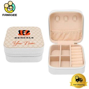 Cincinnati Bengals Custom Name Pattern Jewelry Box