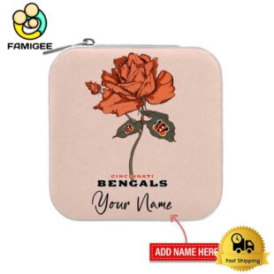 Cincinnati Bengals Custom Name Rose Jewelry Box