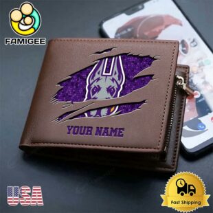 Custom Albany Great Danes Team Logo Men's Leather Wallet