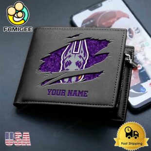 Custom Albany Great Danes Team Logo Men's Leather Wallet