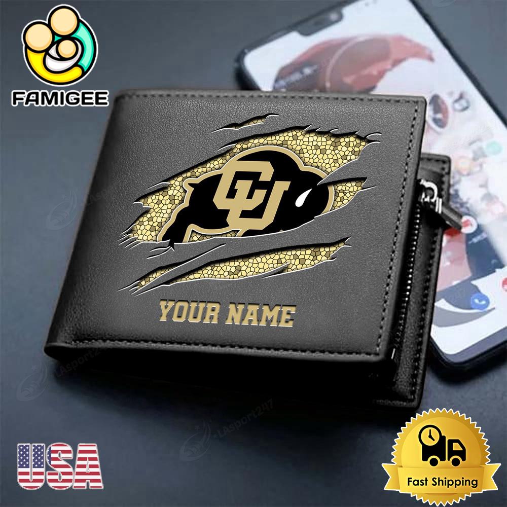 NCAA Colorado Buffaloes Team Logo New Design 2025 Custom Men's Leather Wallet NCAA Colorado Buffaloes Team Logo New Design 2025 Custom Men's Leather Wallet