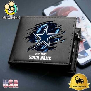 Custom Dallas Cowboys Team Logo Men's Leather Wallet