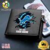 Custom Detroit Lions Team Logo Men's Leather Wallet