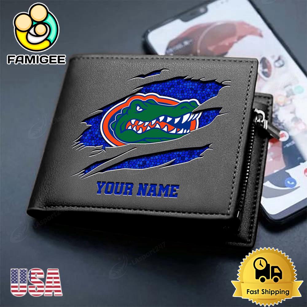 NCAA Florida Gators Team Logo New Design 2025 Custom Men's Leather Wallet NCAA Florida Gators Team Logo New Design 2025 Custom Men's Leather Wallet