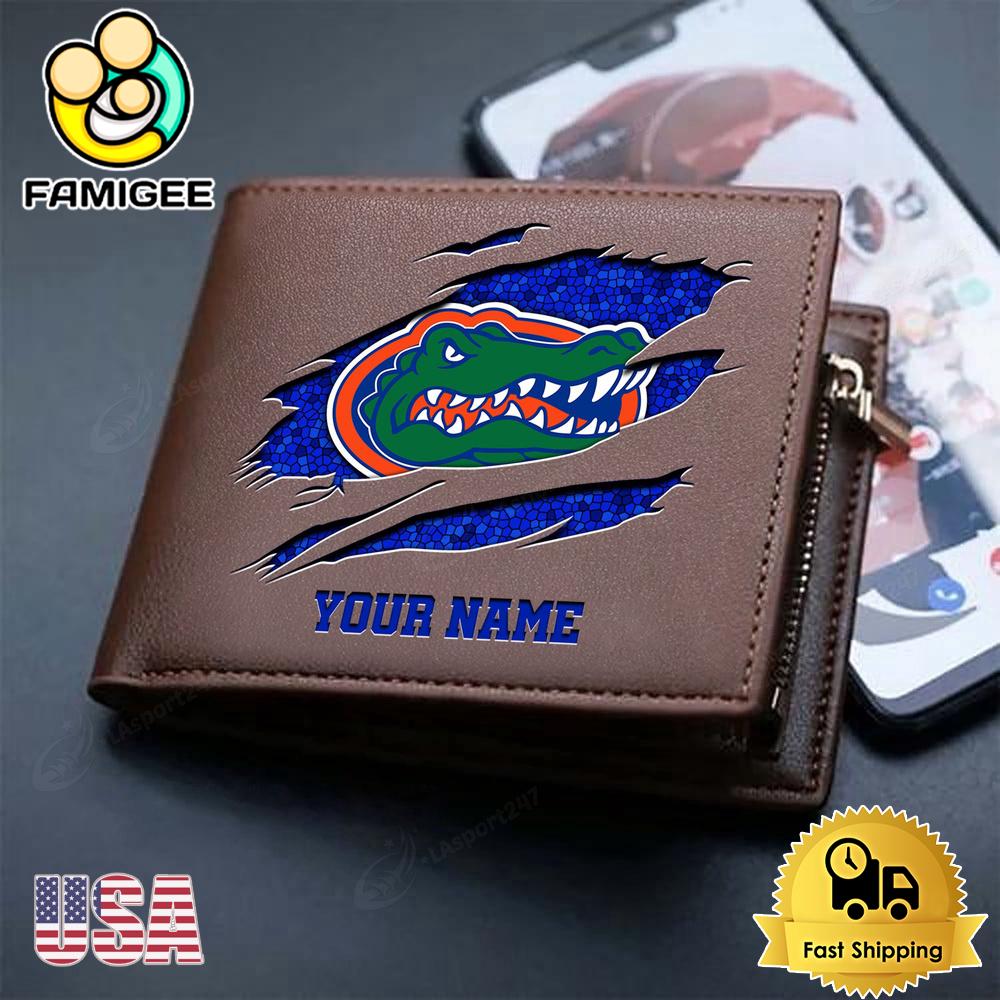 NCAA Florida Gators Team Logo New Design 2025 Custom Men's Leather Wallet NCAA Florida Gators Team Logo New Design 2025 Custom Men's Leather Wallet