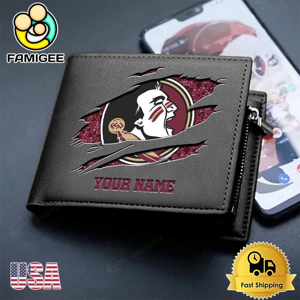 NCAA Florida State Seminoles Team Logo New Design 2025 Custom Men's Leather Wallet NCAA Florida State Seminoles Team Logo New Design 2025 Custom Men's Leather Wallet