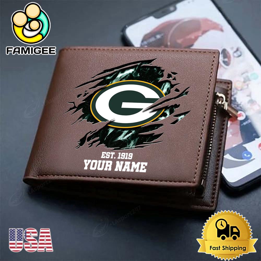 NFL Green Bay Packers Team Logo New Design 2025 Custom Men's Leather Wallet NFL Green Bay Packers Team Logo New Design 2025 Custom Men's Leather Wallet