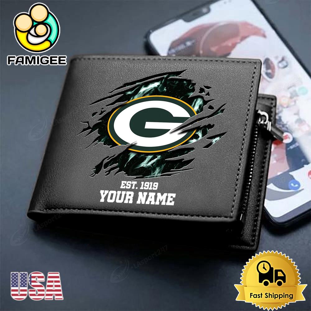 NFL Green Bay Packers Team Logo New Design 2025 Custom Men's Leather Wallet NFL Green Bay Packers Team Logo New Design 2025 Custom Men's Leather Wallet